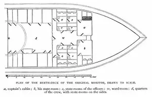 Images Dated 27th October 2016: Plan of berth deck of the original monitor warship