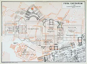 Forum Prints: Plan Forum of Caesar, Italy - 1893