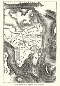 Images Dated 29th May 2017: Plan of Jerusalem in the 1st Century