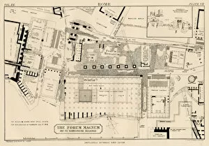Images Dated 24th August 2017: Plan of the roman forum 1883