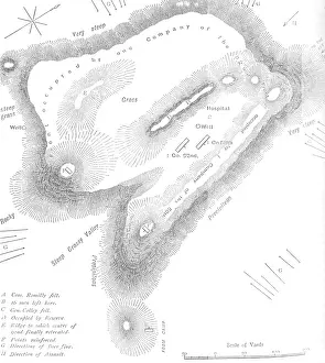 Britain Prints: Plan Of The Summit Of Majuba Hill
