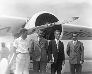 Garden City Prints: Plane Crew Beside Aircraft