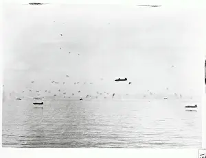 Guadalcanal Prints: Plane Flying over Solomon Island Site