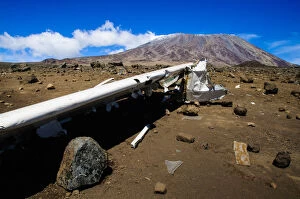 Images Dated 25th February 2010: Plane Wreckage in the Middle of The Saddle