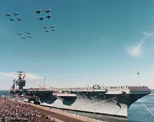 Norfolk Prints: Planes Flying Over USS Abraham Lincoln