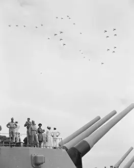 Planes Flying over USS Missouri