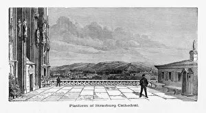 Images Dated 20th September 2016: Platform of Strasburg Cathedral, Strasburg, Germany, Circa 1887