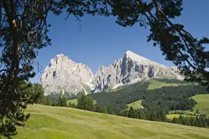 Langkofel Prints: Plattkofel and Langkofel mountains, Seiser Alm, South Tyrol, Italy, Europe