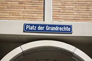 Bricks Prints: Platz der Grundrechte or Square of Fundamental Rights in Karlsruhe