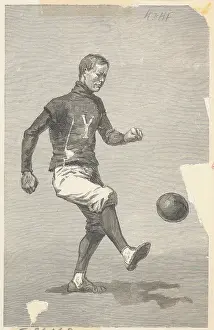 Player Drop Kicking Football