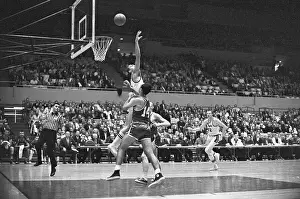 Player Going to Block Bob Cousy's Shot