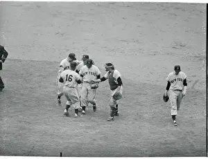 Players Congratulating Hoyt Wilhelm