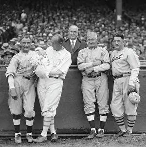 Ty Cobb Baseball Prints: Players at the Old-Timers Game