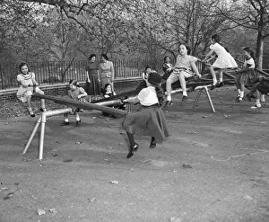4 5 Years Prints: Playground scene in Central Park, New York City, New York State, USA