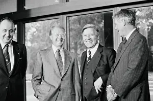 Cyrus R Prints: Pleasant Gathering with Jimmy Carter and Helmut Schmidt