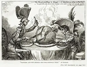 Cutting Prints: The Plum-Pudding in Danger Cartoon by James Gillray