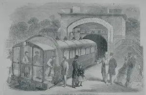 Streetcar Prints: Pneumatic Train Pulling into Station