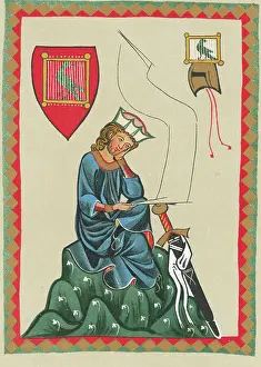 Pensive Prints: Poet Resting His Head on Hand