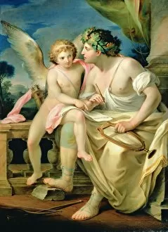 Art Collection: Poet's Inspiration, 1785 (oil on canvas) by Mariano Rossi