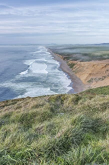 Images Dated 18th April 2016: Point Reyes Beach seen from hill, Point Reyes National Seashore, California, USA
