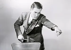 Pointing Man with Gavel