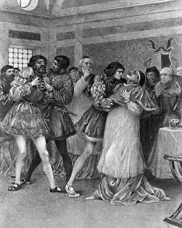 Pope Prints: Poisoning Of Pope Alexander, Son Cesare