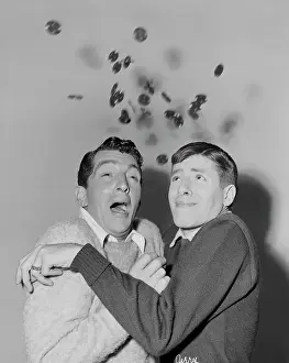 Poker Chips Falling on Dean Martin and Jerry Lewis
