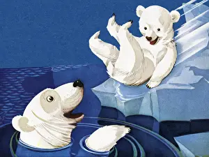 Facial Prints: Two Polar Bears
