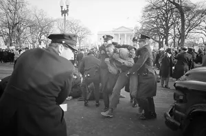 Stick Prints: Police Arrest Civil Rights Demonstrator