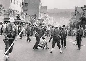 Police Arresting Demonstrator