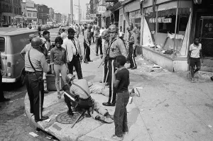 Racial Prints: Police Arresting Looters During 1967 Newark Riots