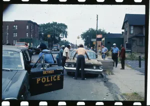 Suspicion Prints: Police Checking Automobile