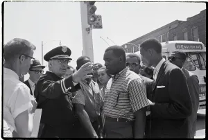Marchers Prints: Police Chief Turns Away Civil Rights Marchers
