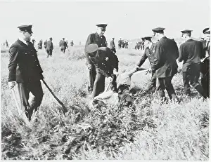 Police with Confronting Strikers Near Plant