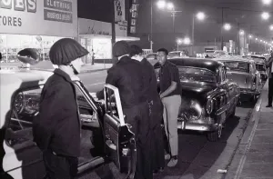 Inspection Prints: Police with Covered Helmets Checking Motorist