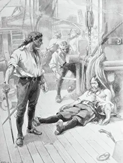 Police at Edward Teach's Demise