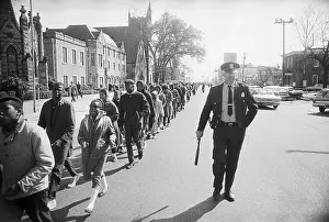 Selma Prints: Police Escorting Students