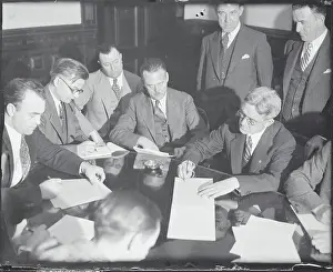 Trenton Prints: Police H. Norman Schwartzkopf with Reporters