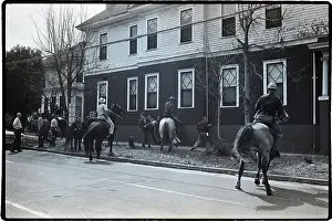 Chasing Prints: Police On Horseback Corner Demonstrators