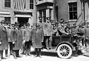 Police Prints: Police In/Around Makeshift Car/Gun Carri