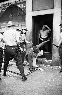 Oppression Prints: Police Kicking Fallen Man