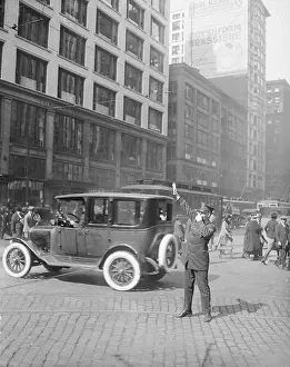 Directing Prints: Police Officer Directing Traffic