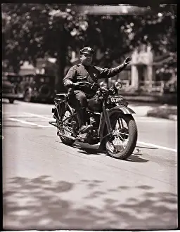 Police Officer On Motorcycle