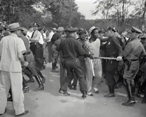 Police Officers Controlling Riot