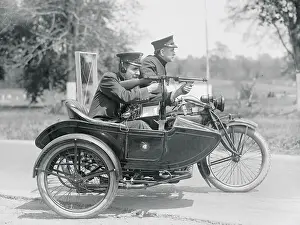 Aiming Prints: Police Officers in Motorcycle and Sidecar