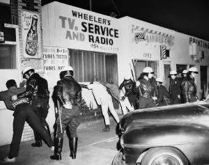 Rioter Prints: Police Officers Searching Rioters