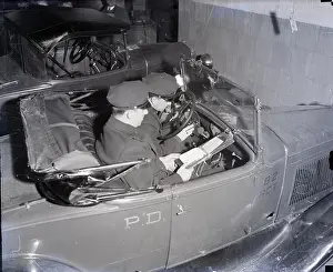 Parked Prints: Police In Patrol Car; Convertible