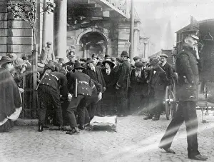 Sinn Fein Prints: Police Removing Inspector Injured Trying to Break up Sinn Fein Meeting