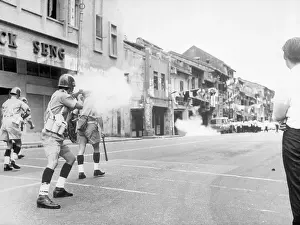 Singapore Prints: Police in Riot Gear