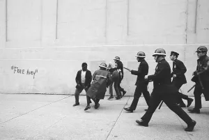 Graffiti Prints: Police and Students Clashing